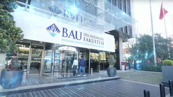 Entrance of BAU Dental Hospital, Istanbul